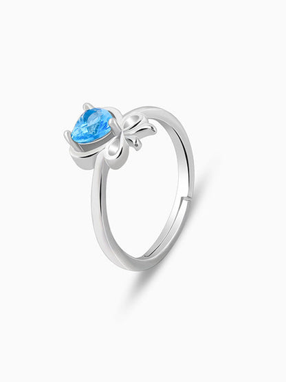 Silver Bonded Hearts Ring
