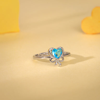 Silver Bonded Hearts Ring