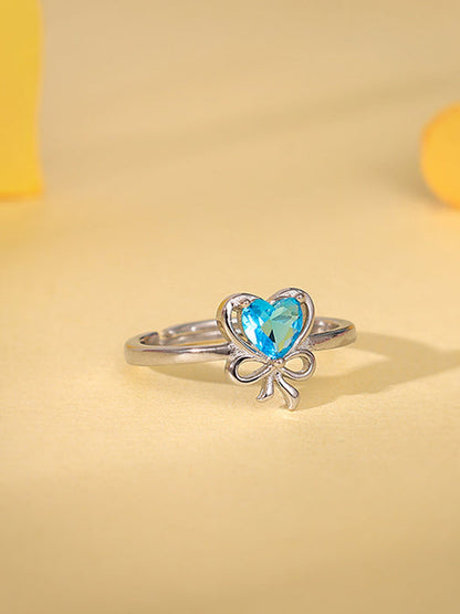 Silver Bonded Hearts Ring