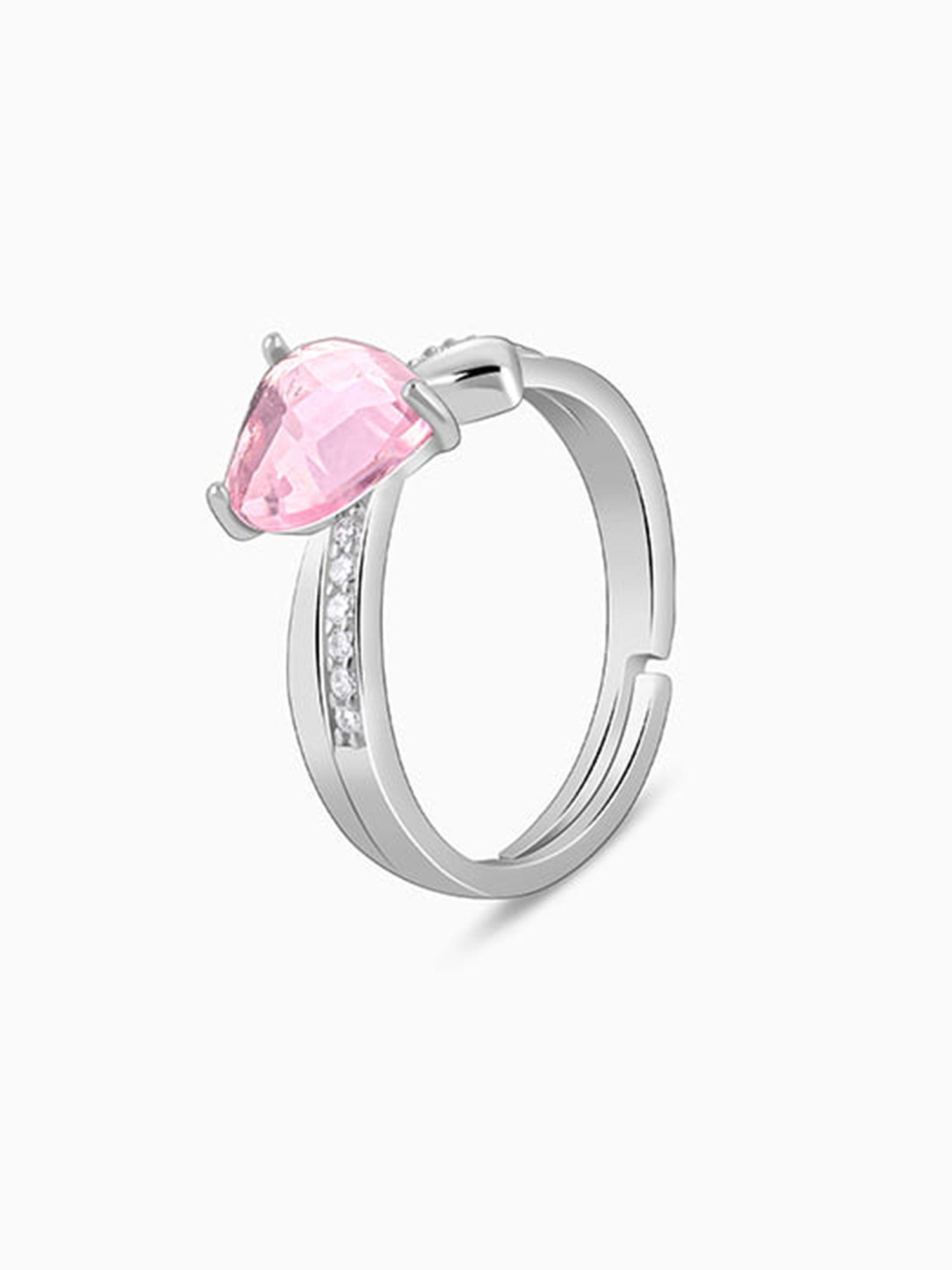 Silver Heart-to-Heart Ring
