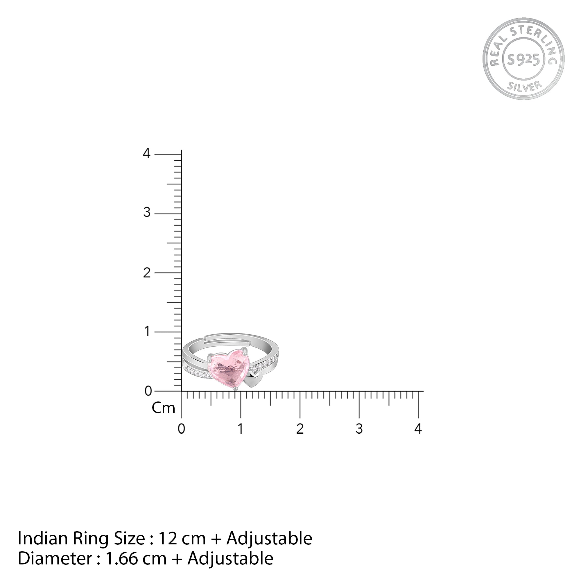 Silver Heart-to-Heart Ring - view 5