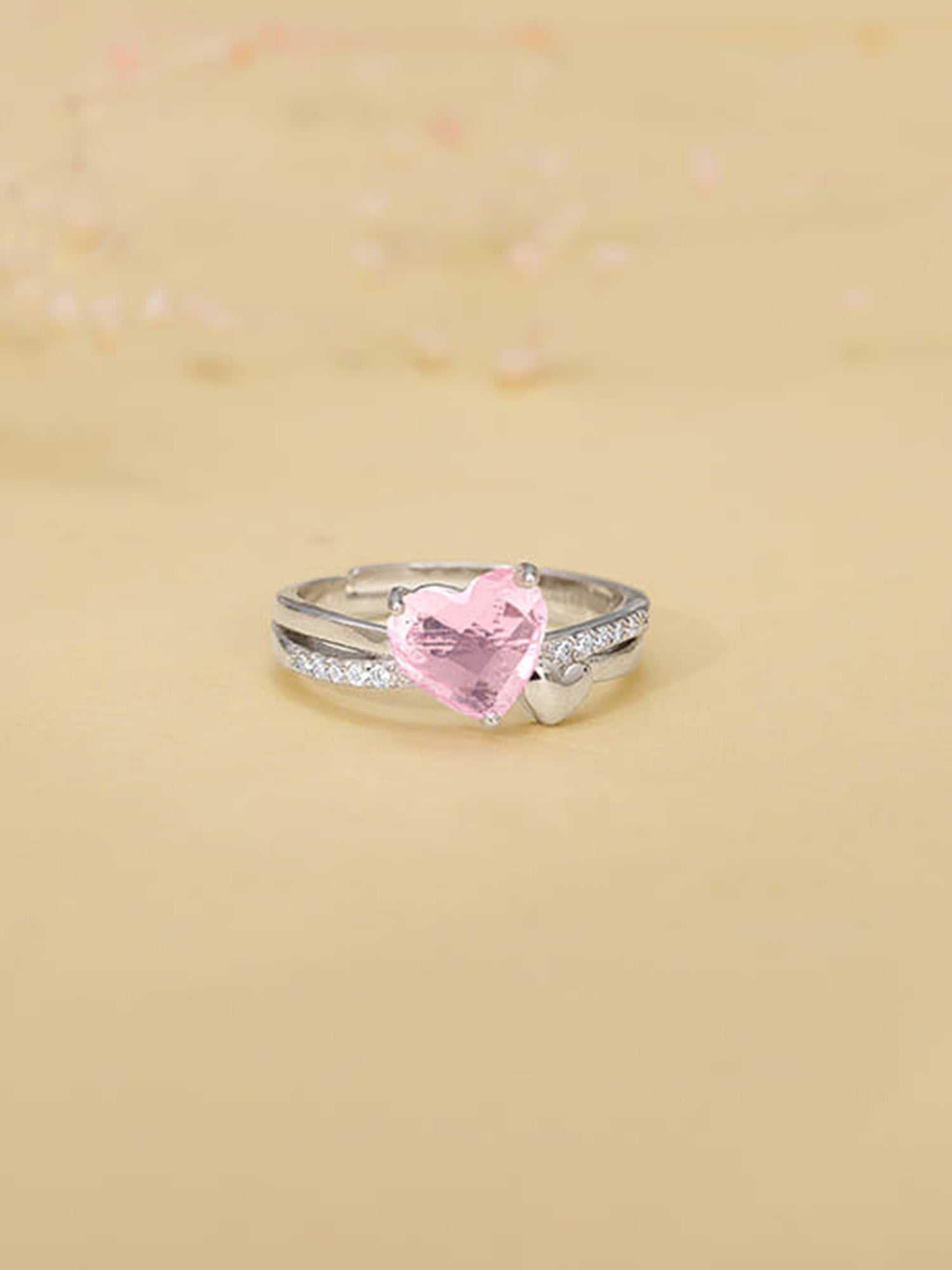 Silver Heart-to-Heart Ring