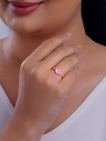 Rose Gold Radiance of Love Ring