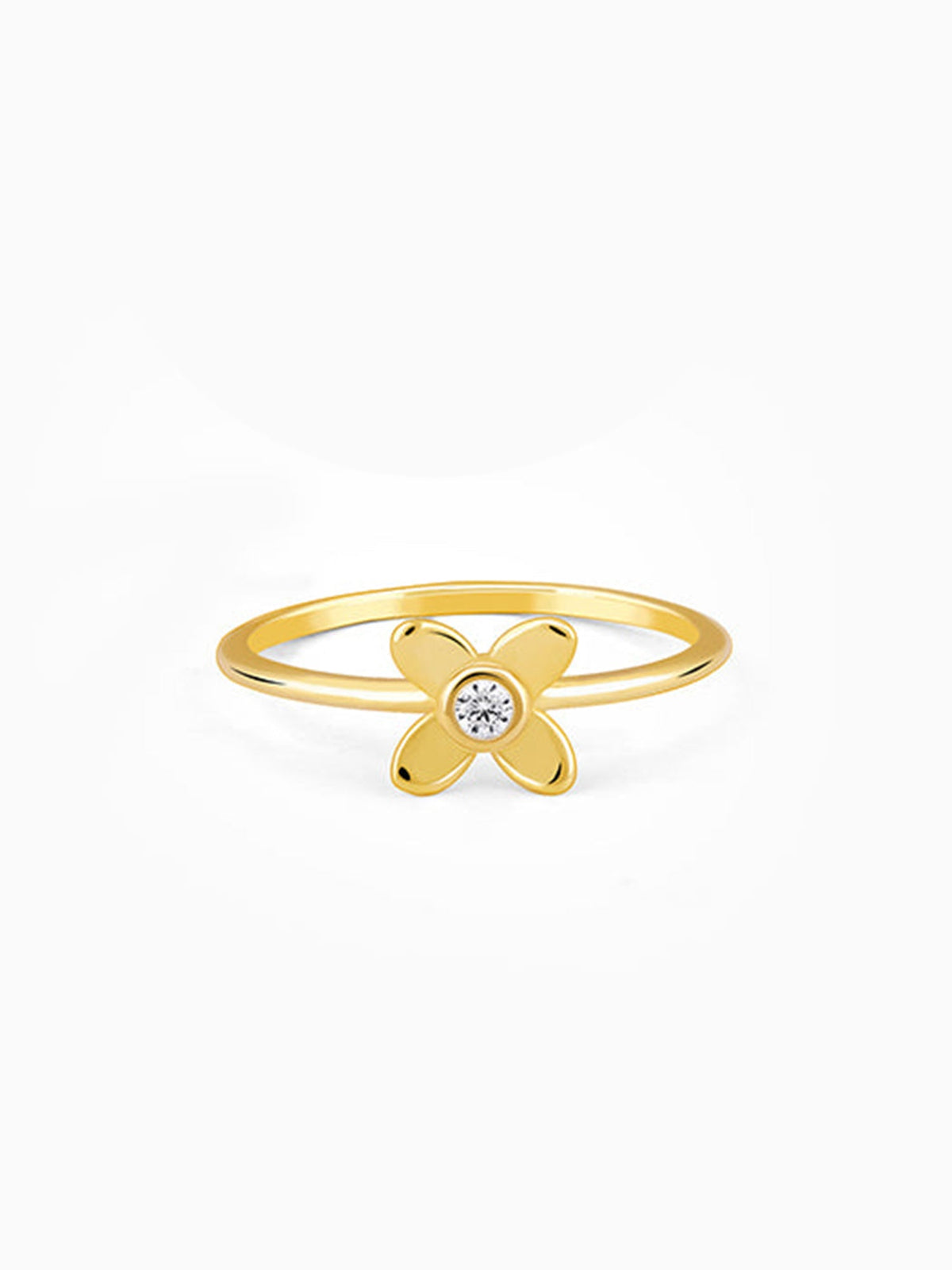 Golden Beautiful Orchid Ring