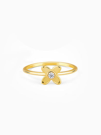 Golden Beautiful Orchid Ring