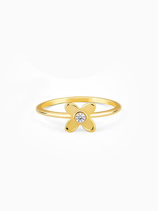 Golden Beautiful Orchid Ring