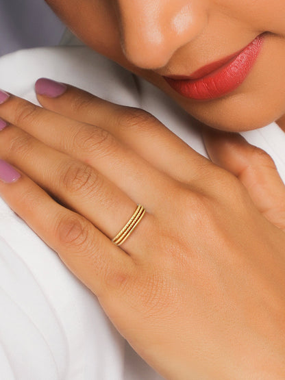Golden Simplistic Angelic Ring