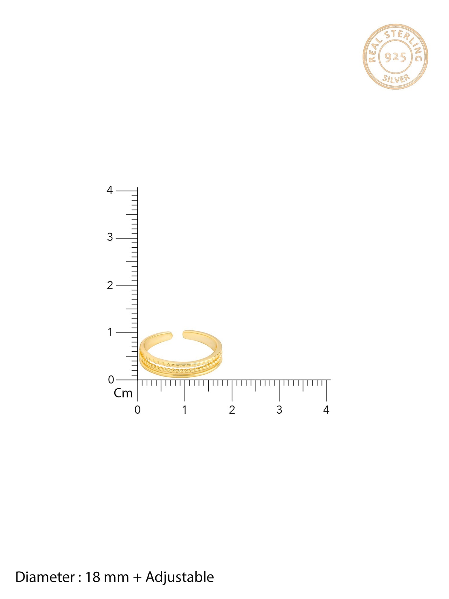 Golden Simplistic Angelic Ring