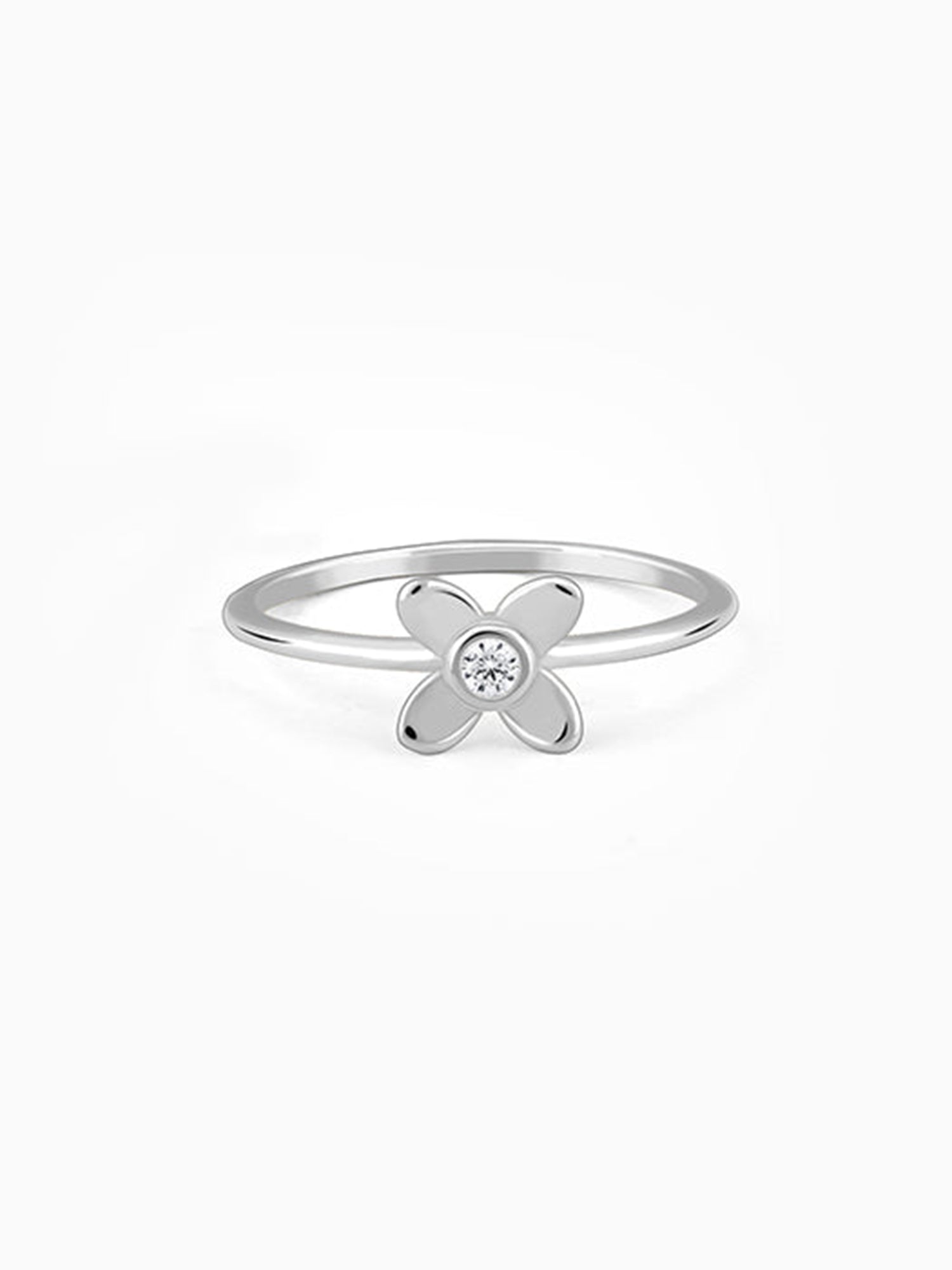 Silver Beautiful Orchid Ring