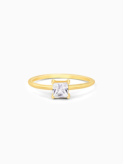 Golden Cubic Beauty Ring