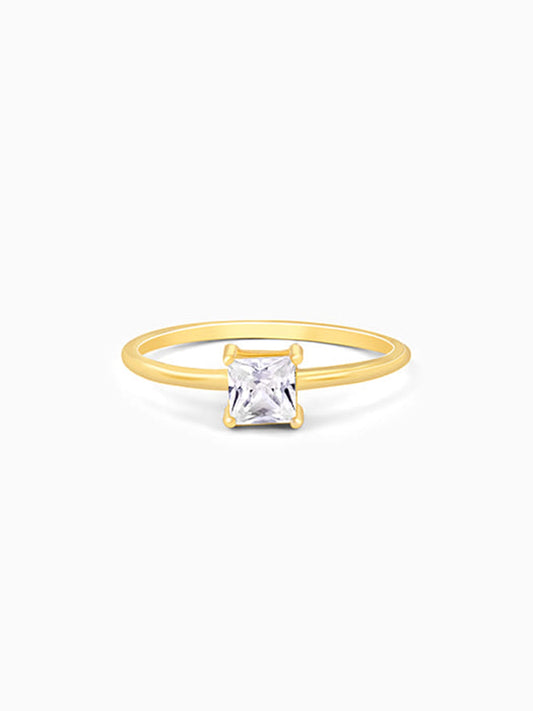 Golden Cubic Beauty Ring