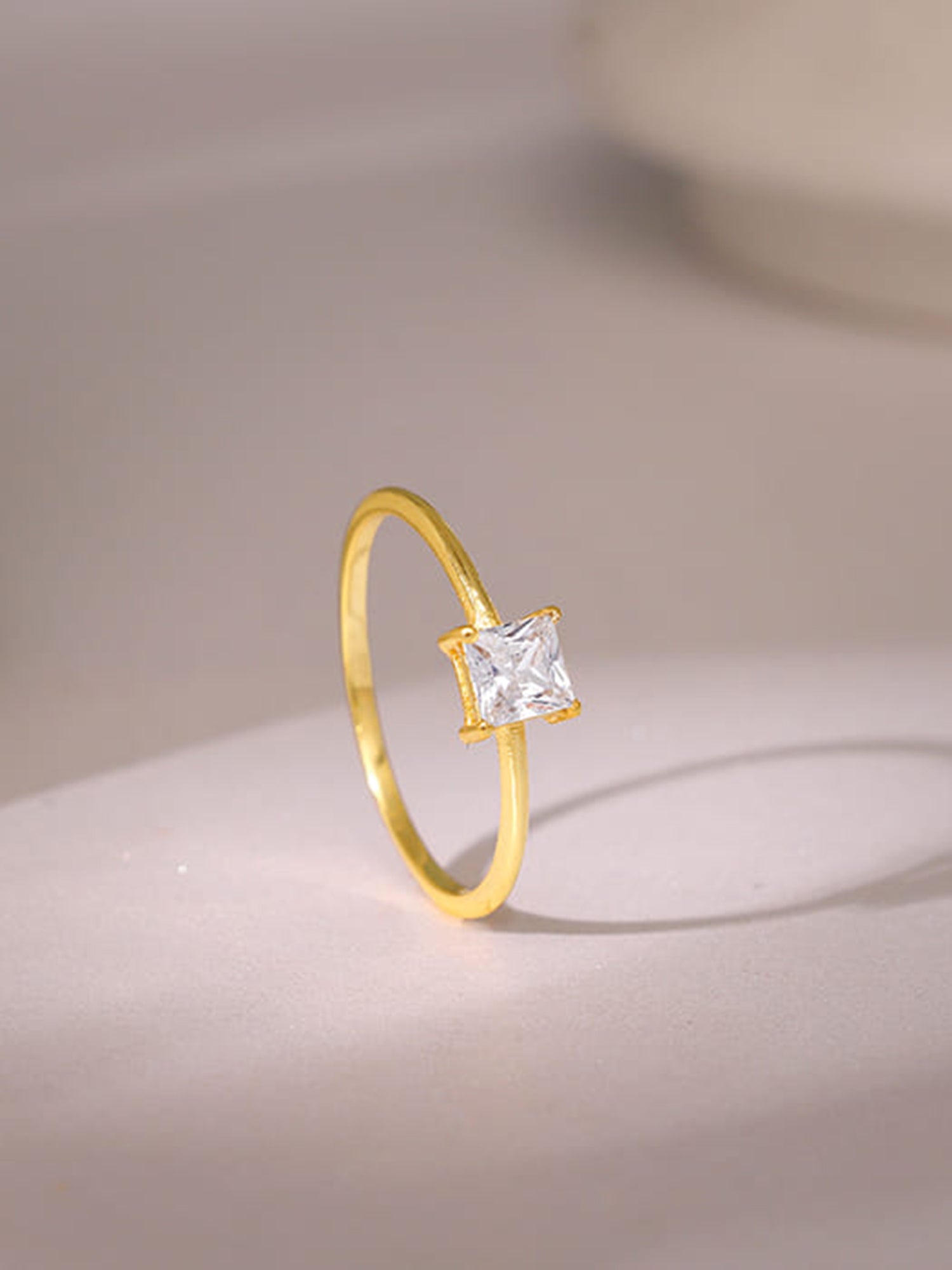 Golden Cubic Beauty Ring