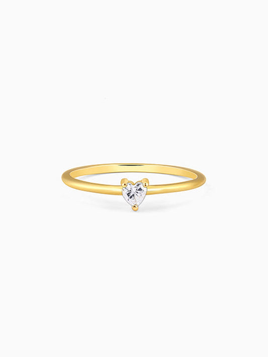 Golden Little Heart Ring