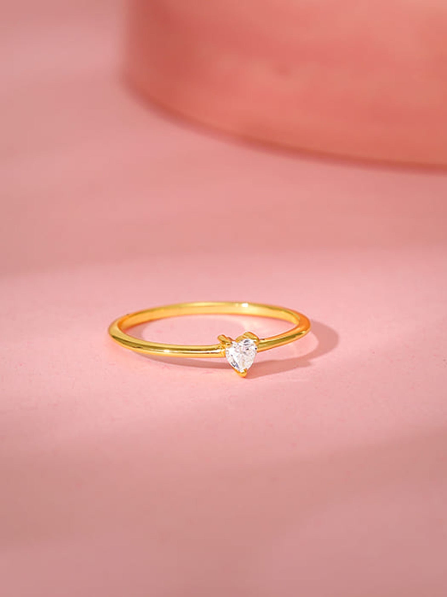 Golden Little Heart Ring