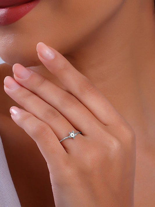 Silver Dendrobium Ring