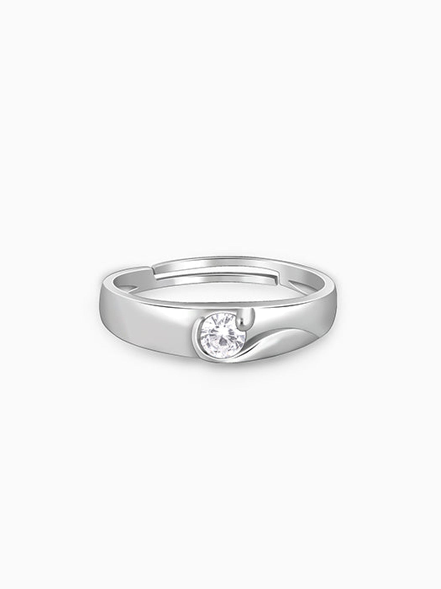Silver Fibonacci Flow Ring For Him