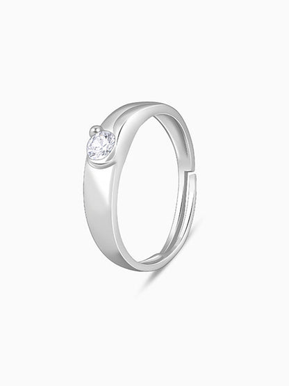 Silver Fibonacci Flow Ring For Him