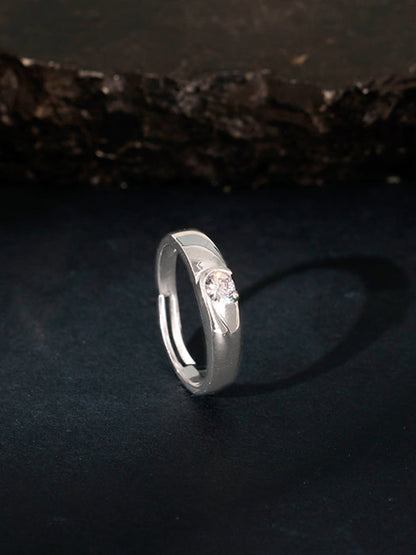 Silver Fibonacci Flow Ring For Him