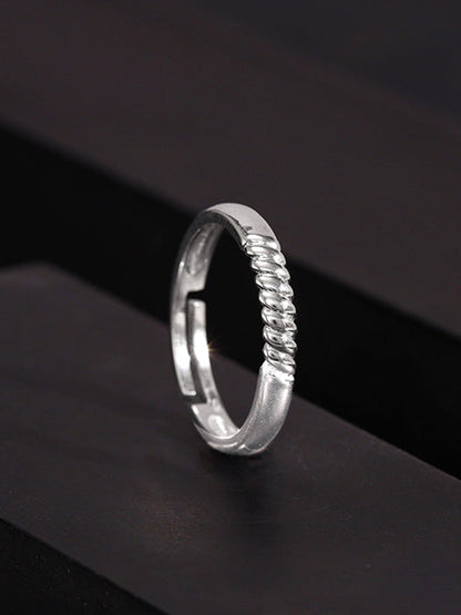 Silver Rope Ring for Him