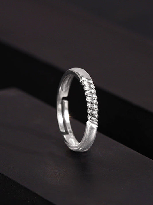 Silver Rope Ring for Him