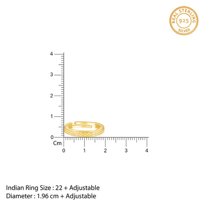 Golden Elegant Pattern Ring Band For Him