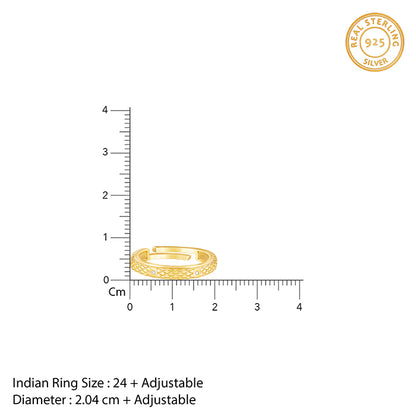 Golden Elegant Pattern Ring Band For Him
