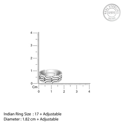 Oxidised Silver Classy Ring For Him