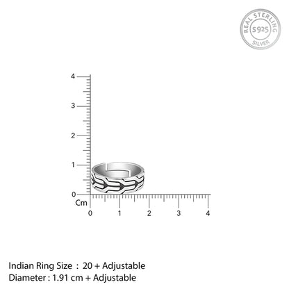 Oxidised Silver Classy Ring For Him