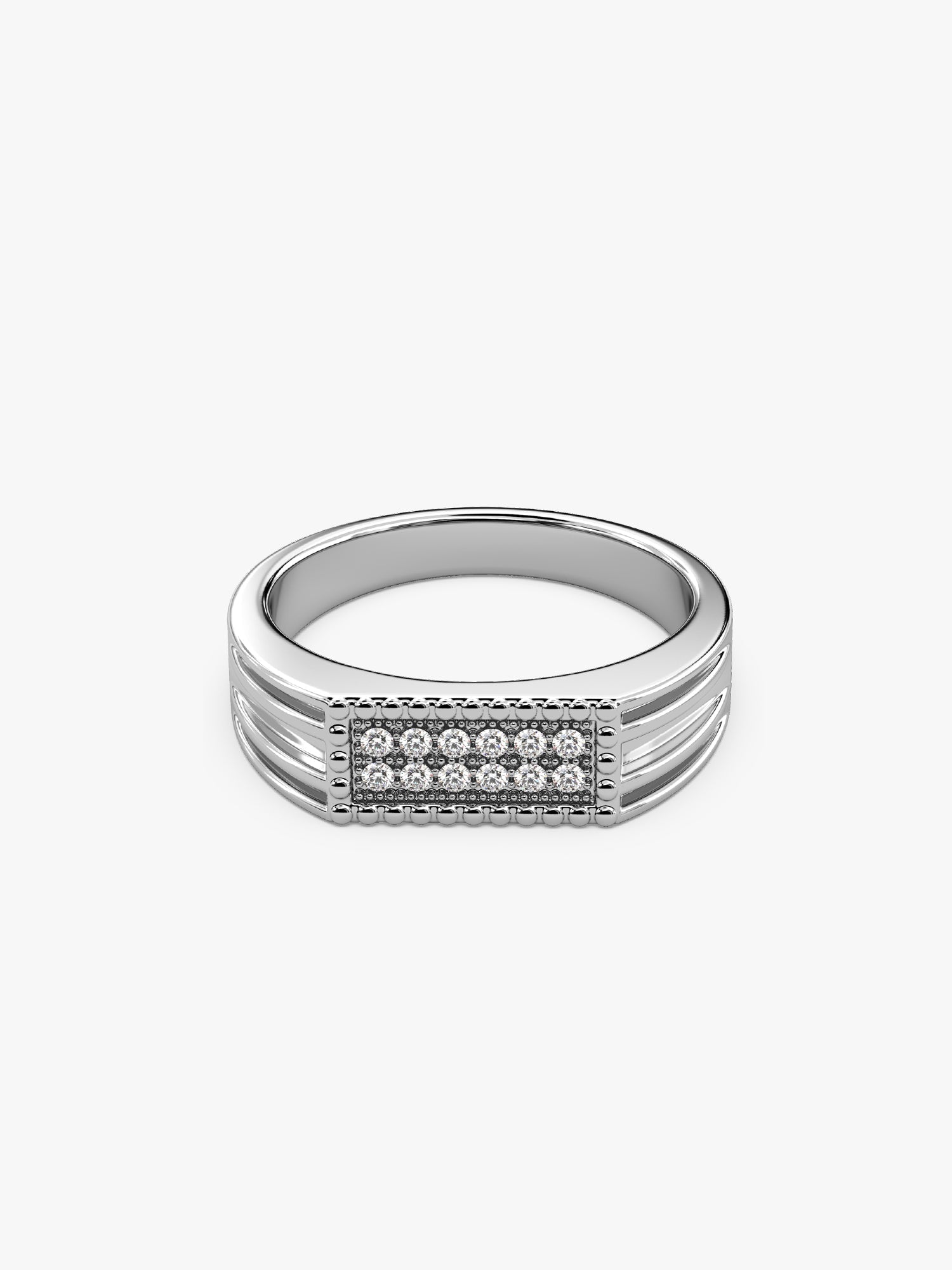 Silver Modern Simplicity Ring For Him