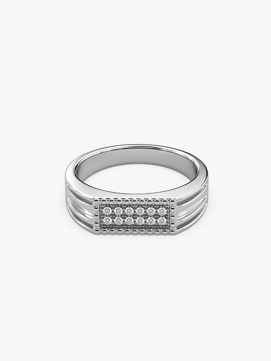 Silver Modern Simplicity Ring For Him