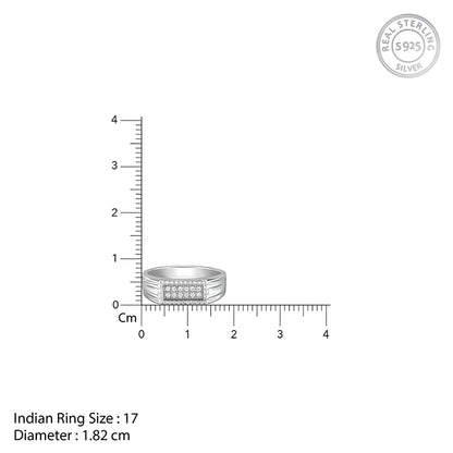 Silver Modern Simplicity Ring For Him