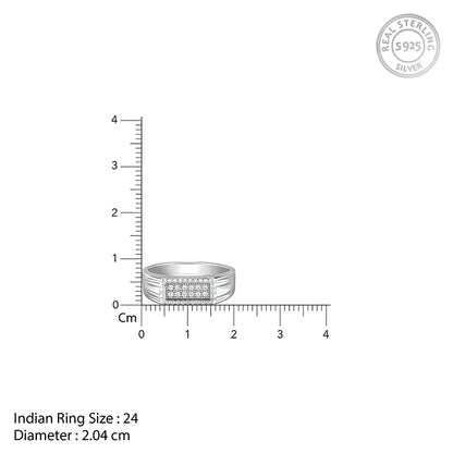 Silver Modern Simplicity Ring For Him