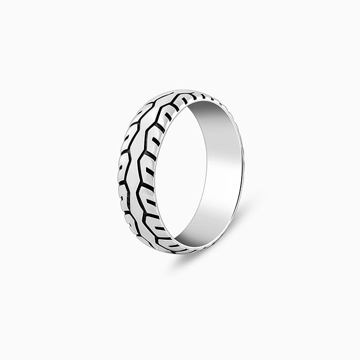 Oxidised Silver Classic Wonder Ring For Him - view 4