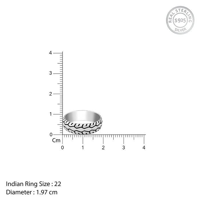 Oxidised Silver Classic Wonder Ring For Him