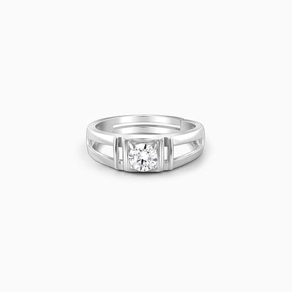 Silver Rock-Solid Ring For Him