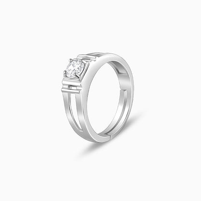 Silver Rock-Solid Ring For Him