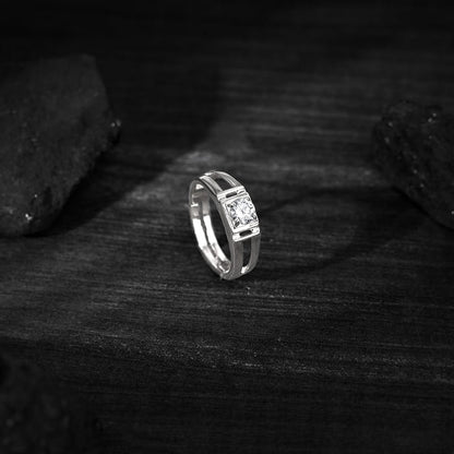 Silver Rock-Solid Ring For Him