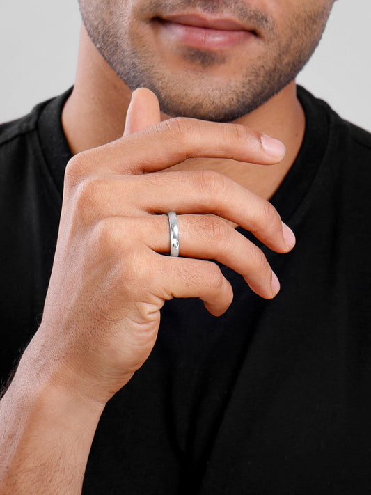 Silver Modern Grace Ring For Him