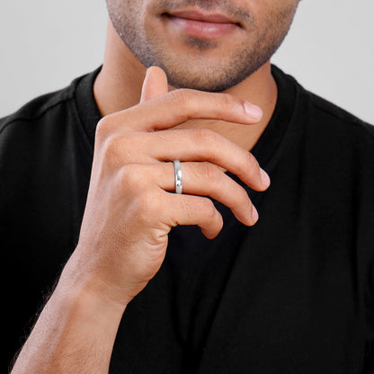 Silver Modern Grace Ring For Him