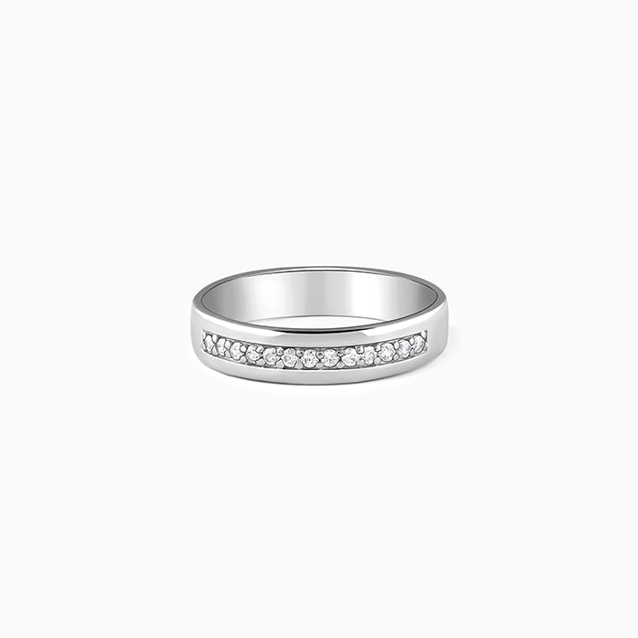 Silver Simple Serenity Men's Ring - Image 1