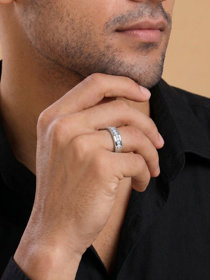 Silver Simple Serenity Men's Ring