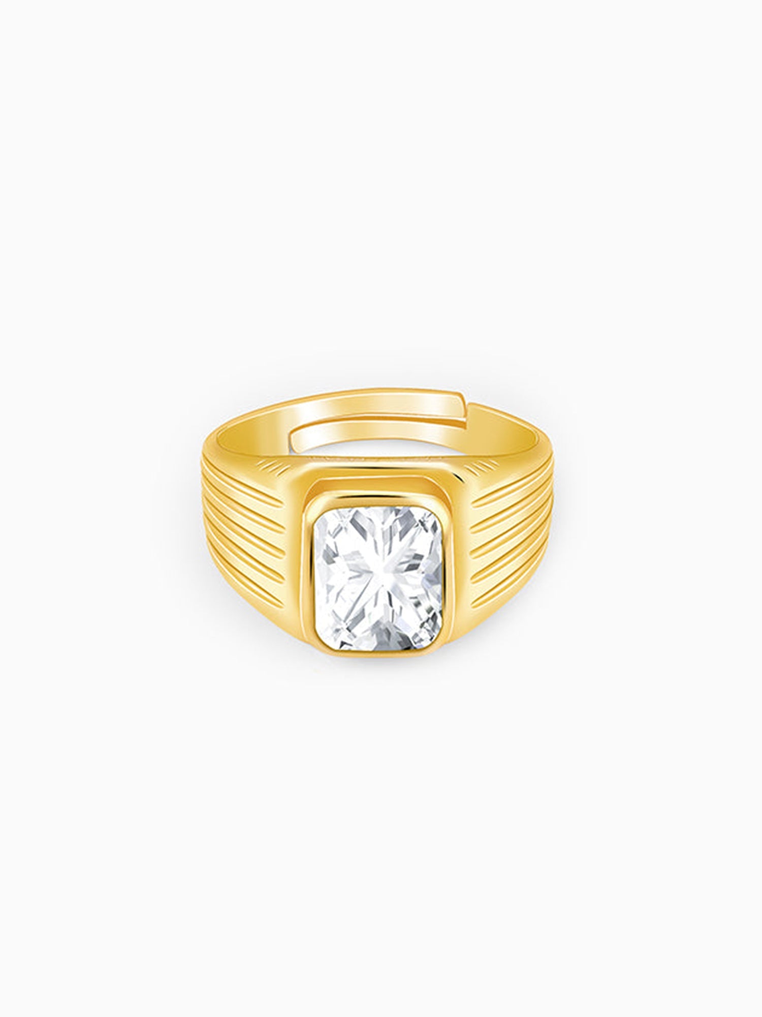 Golden Zircon Glory Ring For Him