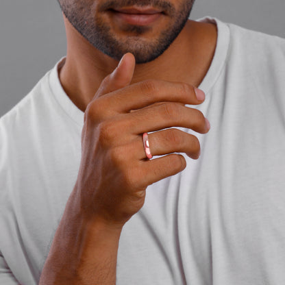 Rose Gold Classic Ring For Him