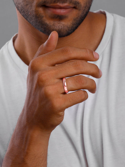 Rose Gold Classic Ring For Him