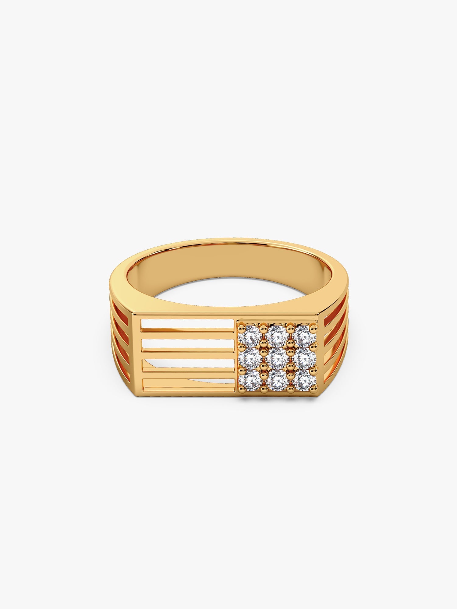 Golden Square in Rectangle Ring For Him