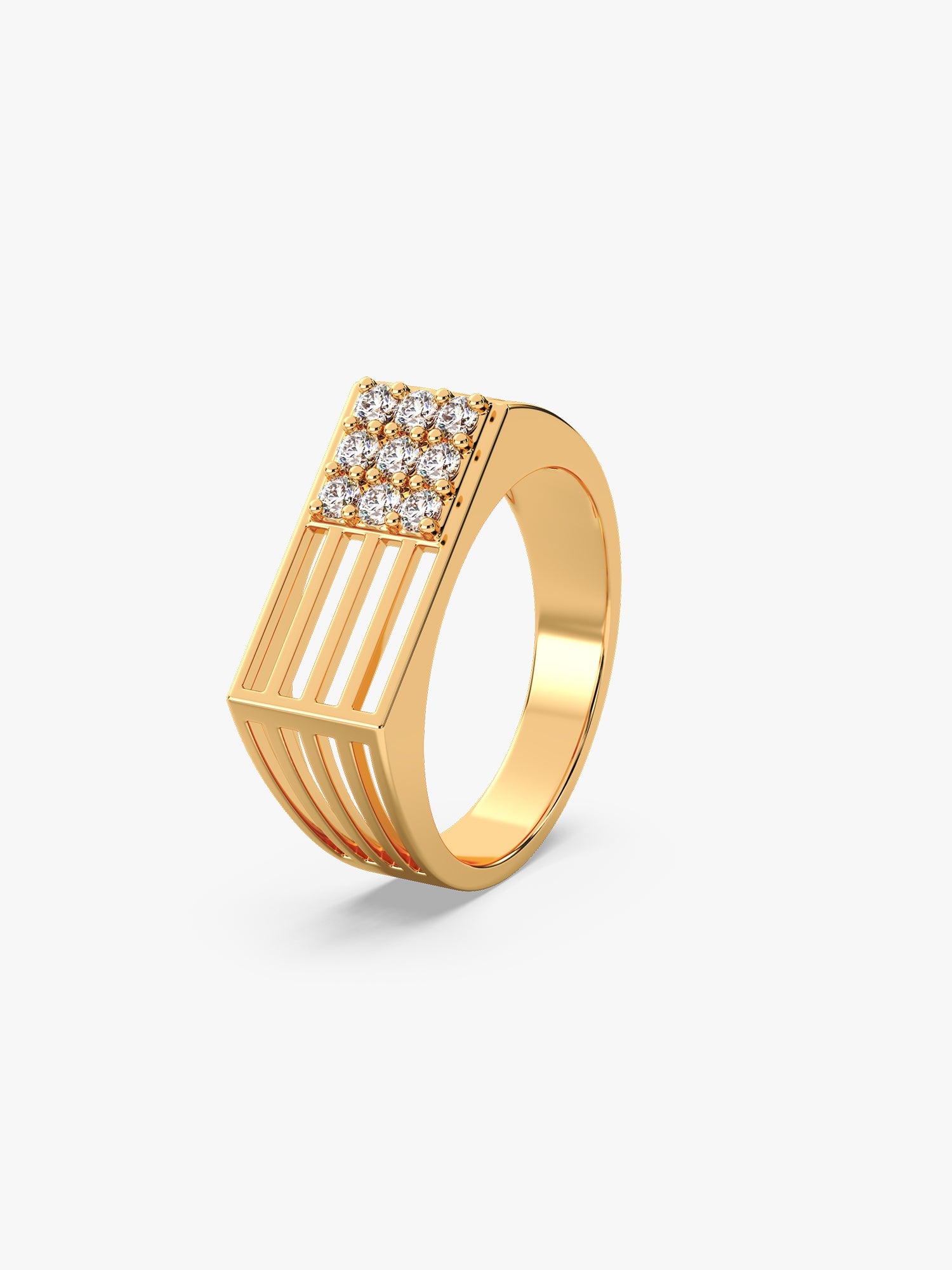 Golden Square in Rectangle Ring For Him