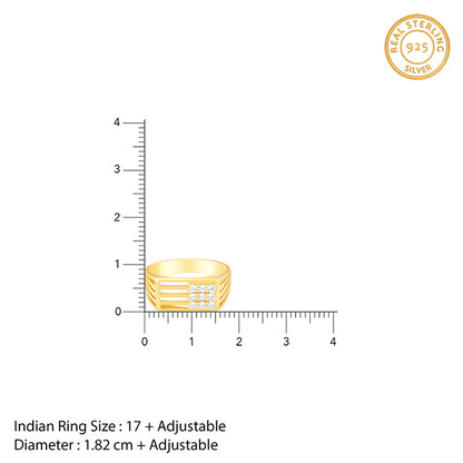 Golden Square in Rectangle Ring For Him