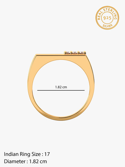 Golden Square in Rectangle Ring For Him
