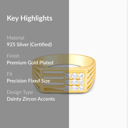 Golden Square in Rectangle Ring For Him