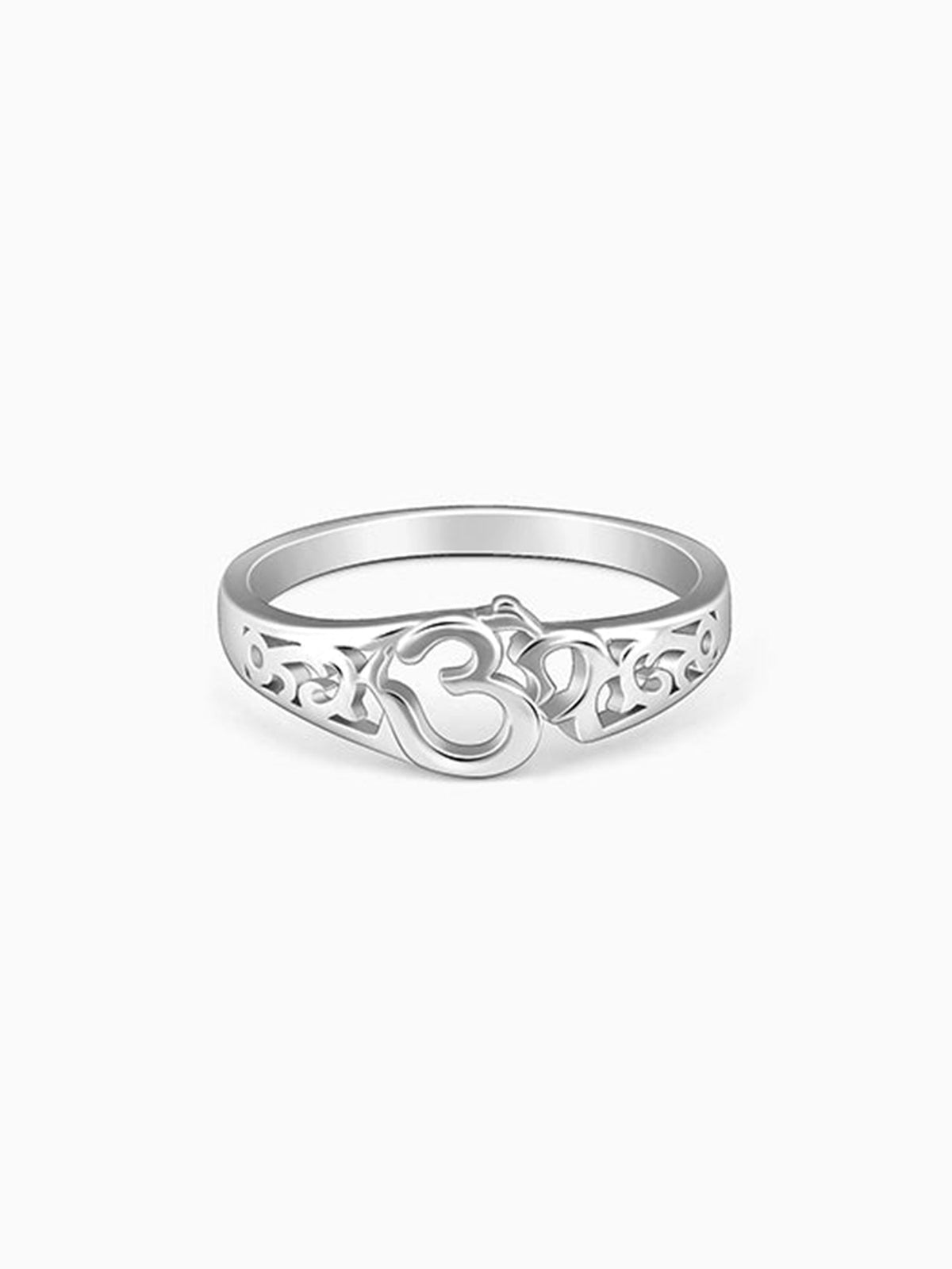 Silver Om Aura Ring For Him